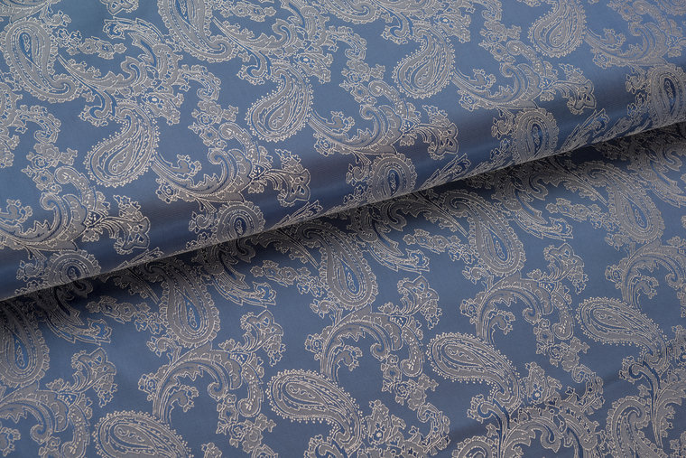 Voeringstof jacquard Paisley VO87 paars-rosegoud