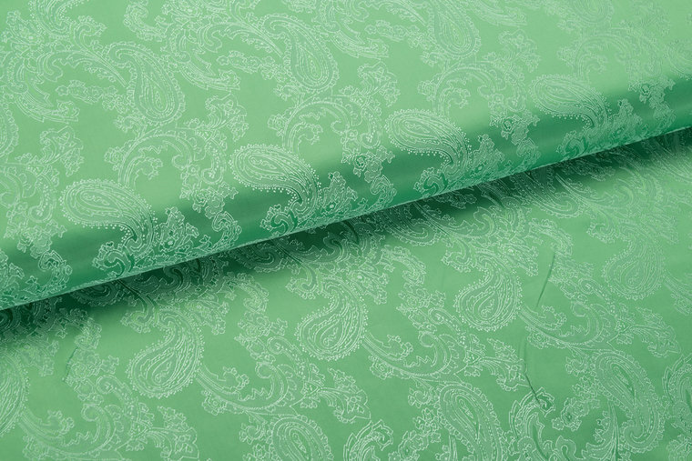 Voeringstof jacquard Paisley VO74 limegroen