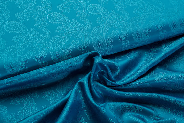 Voeringstof jacquard Paisley VO73 aqua