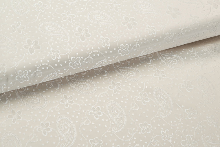 Voeringstof jacquard Paisley Flower VO40 beige