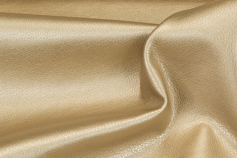 Kunstleer metallic goud