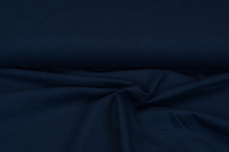 Katoenen linnen jeansblauw
