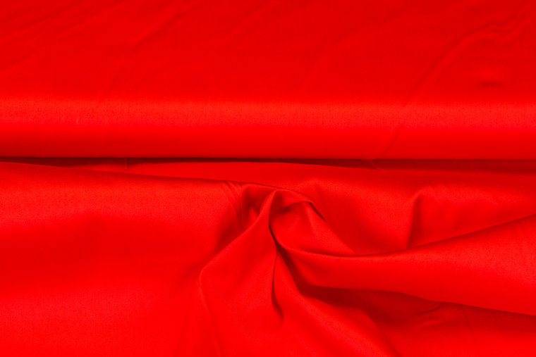 Katoenen Stretch rood-oranje
