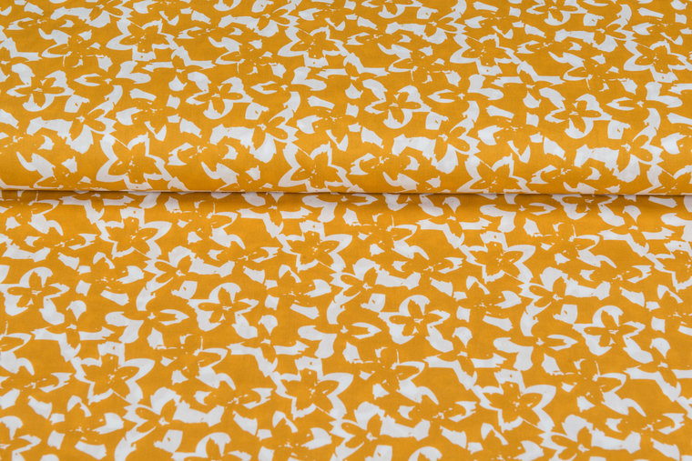 Katoen Poplin bedrukt flower JS254