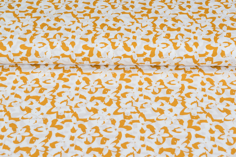 Katoen Poplin bedrukt flower JS256