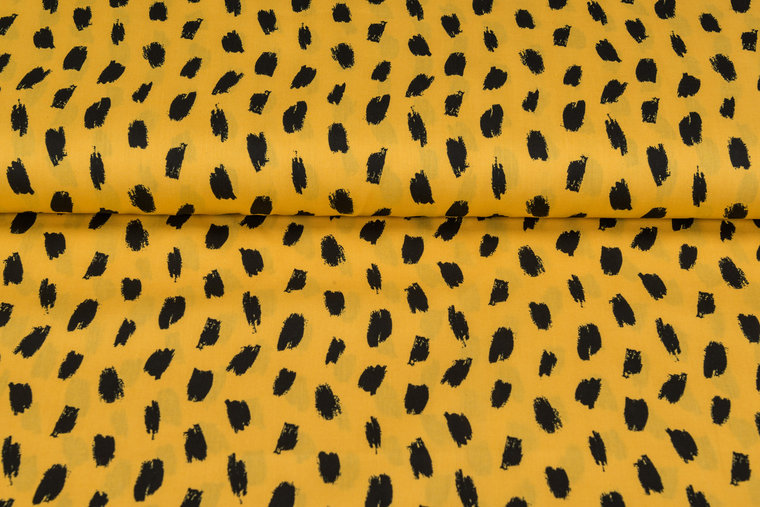 Katoen Poplin bedrukt big brush dot JS245