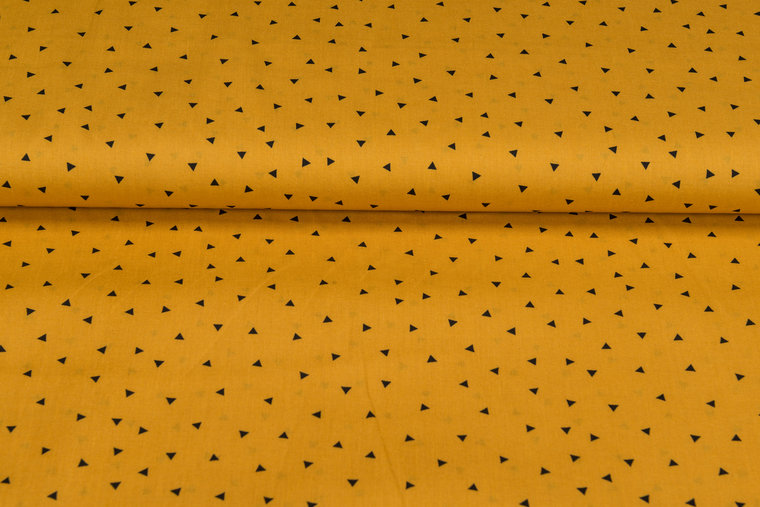 Katoen Poplin bedrukt triangle JS248