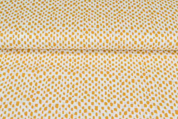 Katoen Poplin bedrukt small brush dot JS236