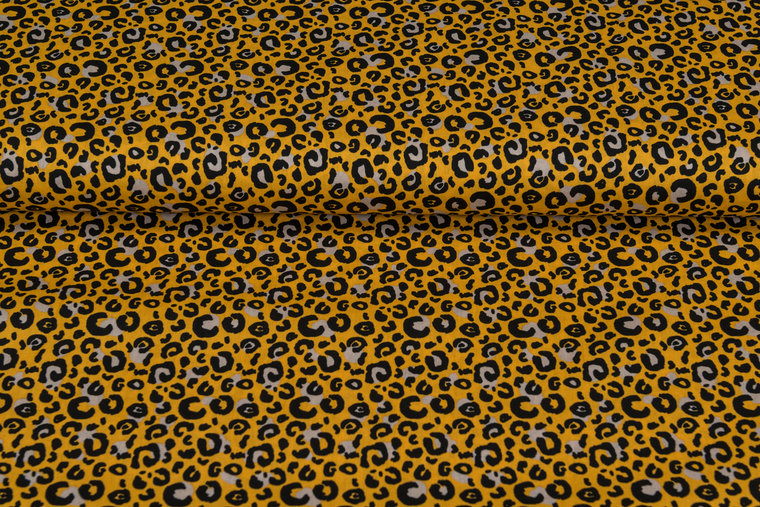 Katoen Poplin bedrukt panther JS204