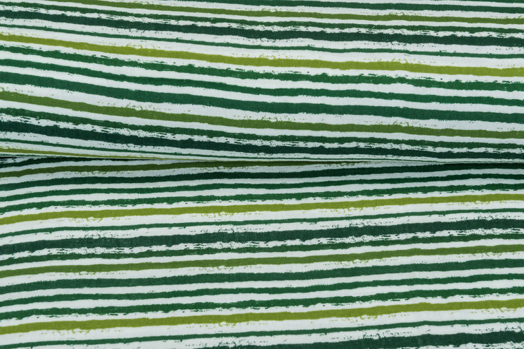 Katoenen Mousseline bedrukt smal Stripes