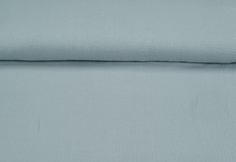 Baumwoll Musselin uni dunkelmint