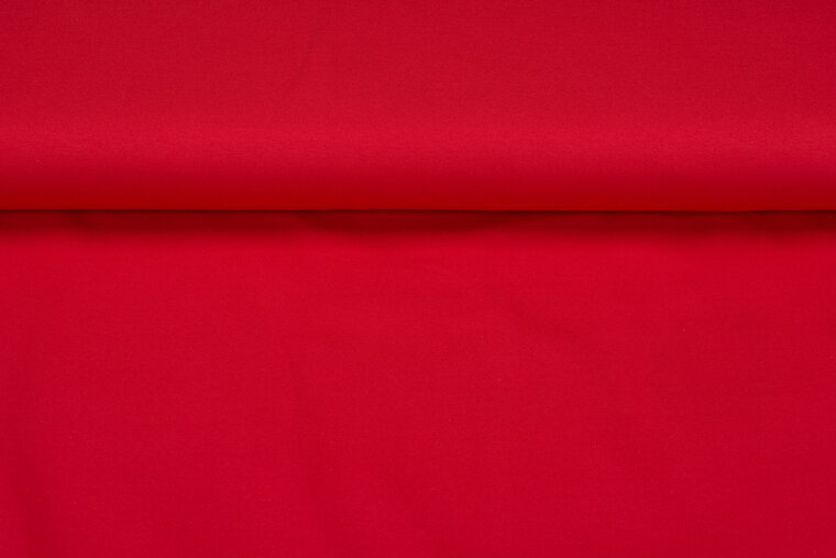 Katoenen Tricot uni rood