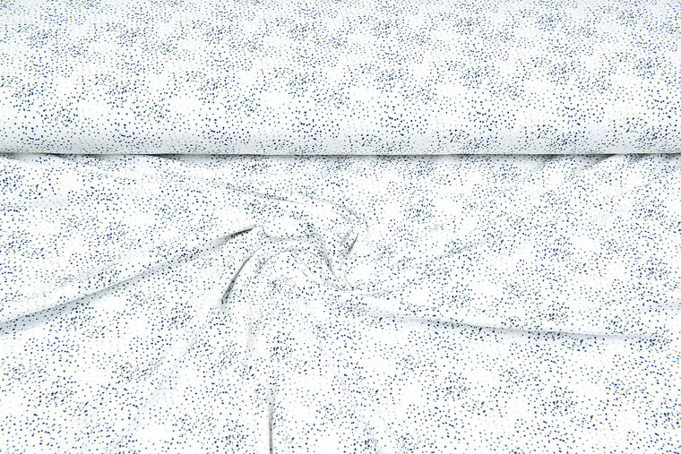 Katoenen Tricot bedrukt little dots mint