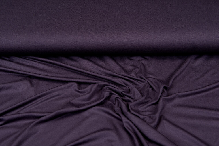 Viscose jersey donkerpaars