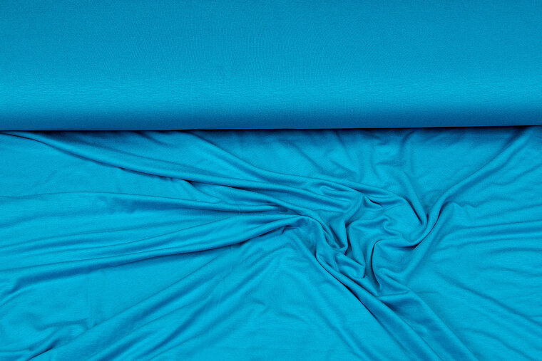 Viscose jersey licht petrol