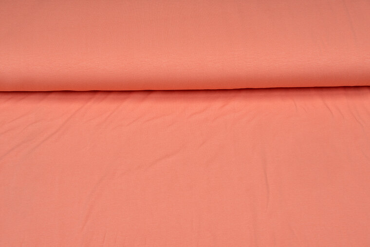 Viscose jersey licht zalmroze