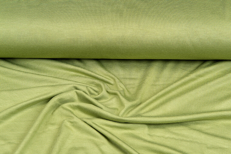 Gebreide stof grasgroen