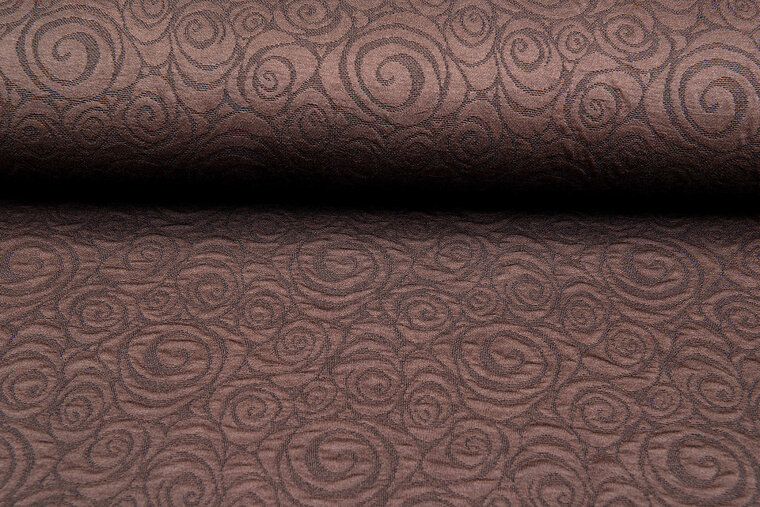 Gebreide stof retro twill bruin