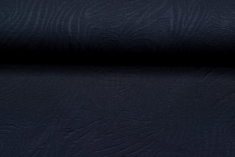 Gebreide stof retro stripes donkerblauw