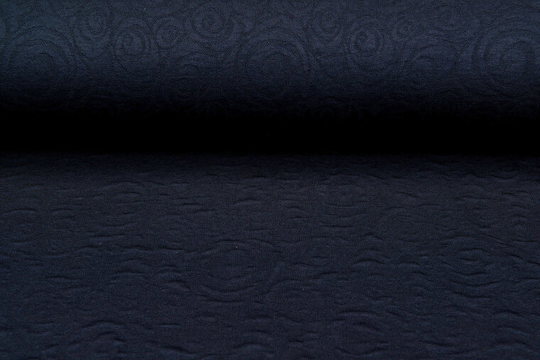 Gebreide stof retro twill zwart