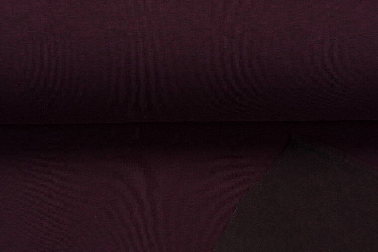 Sweat melee Black Yarn aubergine