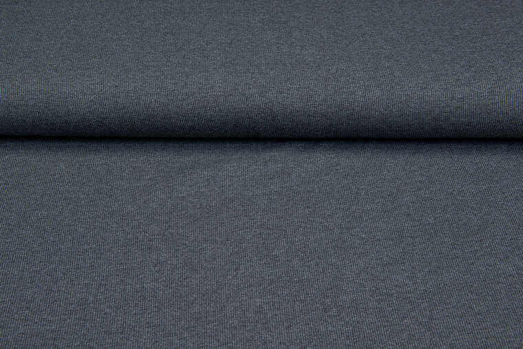 Rib jersey donkergrijs melee
