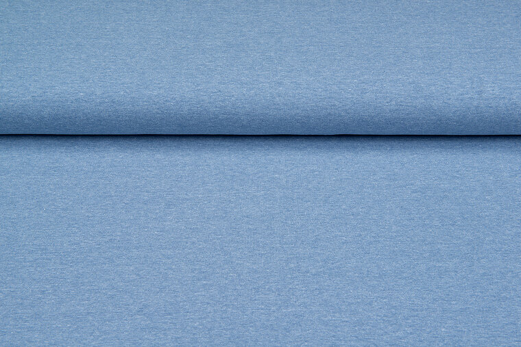 Katoenen Tricot Melange blauw
