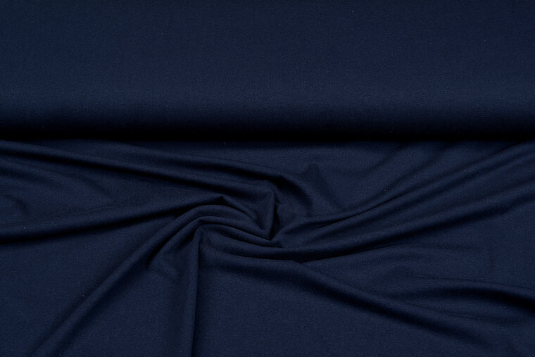 Basic Katoenen Tricot donkerblauw