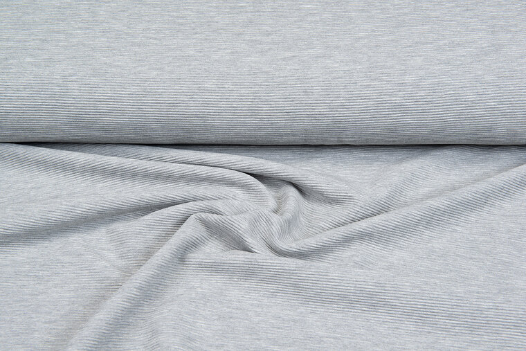 Ottoman Rib jersey grijs