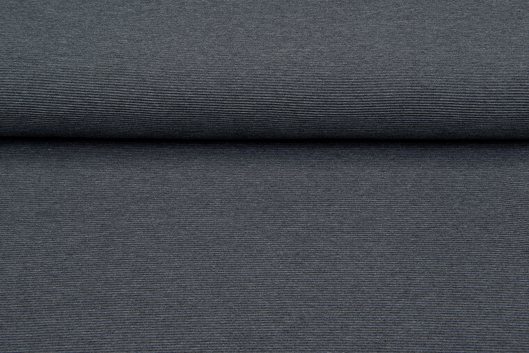 Ottoman Rib jersey donkergrijs