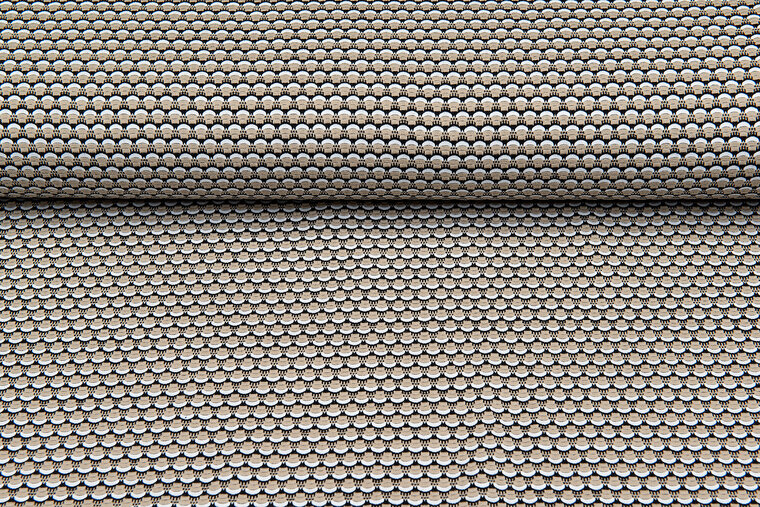 Katoenen Tricot strik retro donkerzand-zwart