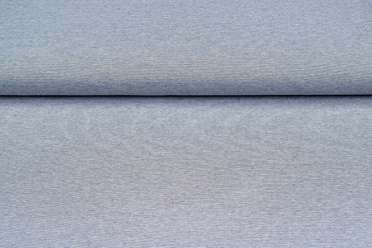 Katoenen Tricot stripes grijs-zwart