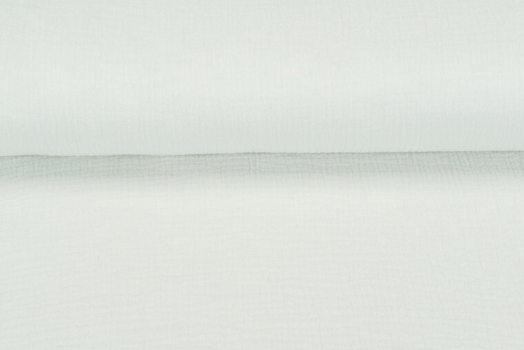 Katoenen Mousseline melange licht limegroen