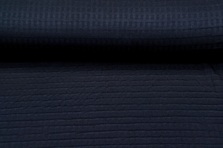 Gebreide Jacquard stof wafel zwart