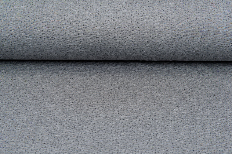 Gebreide Jacquard stof little dots grijs