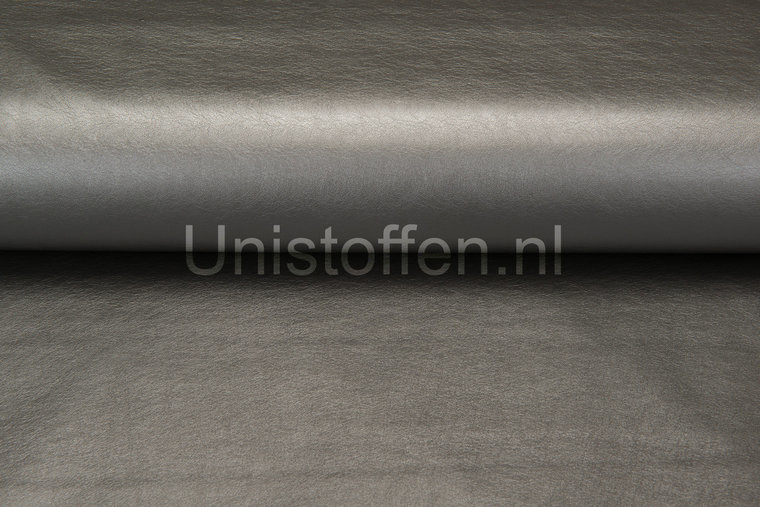 Imitatie Leer Stretch,grijs metallic