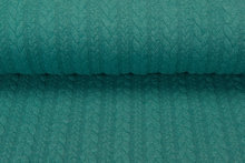 Gebreide kabel jacquard stof mintgroen