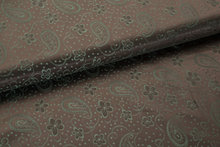 Voeringstof jacquard Paisley Flower VO41 bronze-groen