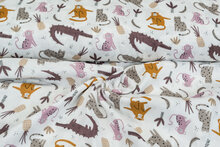 Katoenen Mousseline bedrukt glad jungle