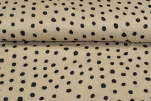 Katoenen Mousseline bedrukt glad dots