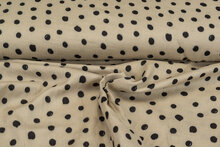 Katoenen Mousseline bedrukt glad dots