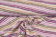 Katoenen Mousseline bedrukt smal stripes