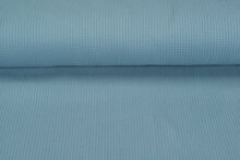 Wafel jersey uni jeans blauw