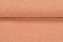 Katoenen Mousseline linnen look pastel oranje