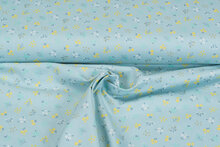 Katoen Poplin bedrukt little flower mint