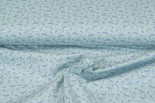Katoen Poplin bedrukt happy apple mint