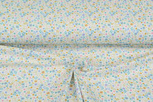 Katoen Poplin bedrukt summer flower blauw-paars