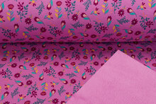 Alpenfleece bedrukt flower lila