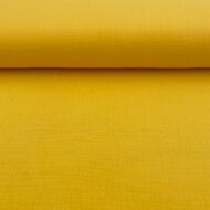 Katoenen Mousseline uni lemon