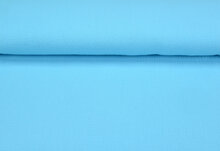 Katoenen mousseline uni fel aqua blauw